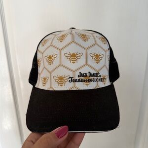 Jack Daniel's Tennessee Honey Bee Trucker Hat - White & Black
